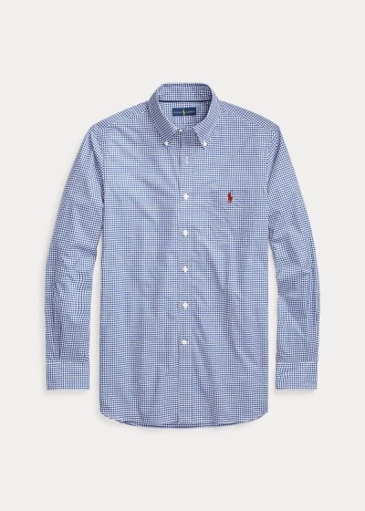 Camisa Polo Ralph Lauren Hombre Azul Rey Azules / Blancos - Classic Fit Gingham - ANWPI0768